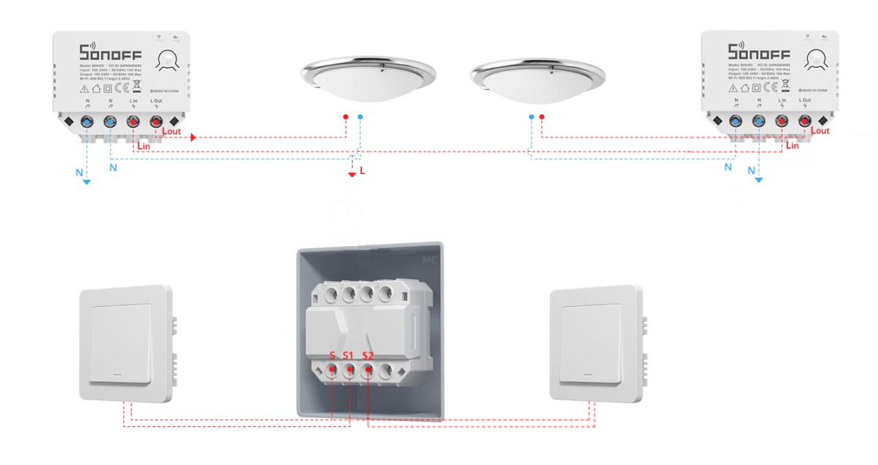 Sonoff S-MATE Έξυπνος Ενδιάμεσος Διακόπτης (μπαταρίας) - Εικόνα 4 από 4