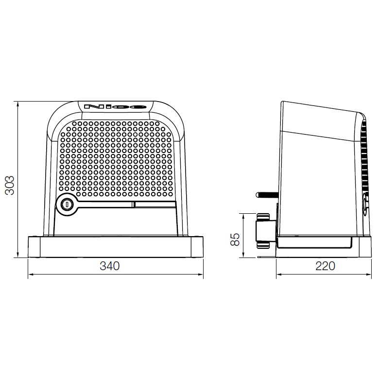 Nice ROBUS 600HS (Premium Kit) - Γρήγορο Μοτερ Συρόμενης Γκαραζόπορτας HIGH SPEED - Εικόνα 4 από 5