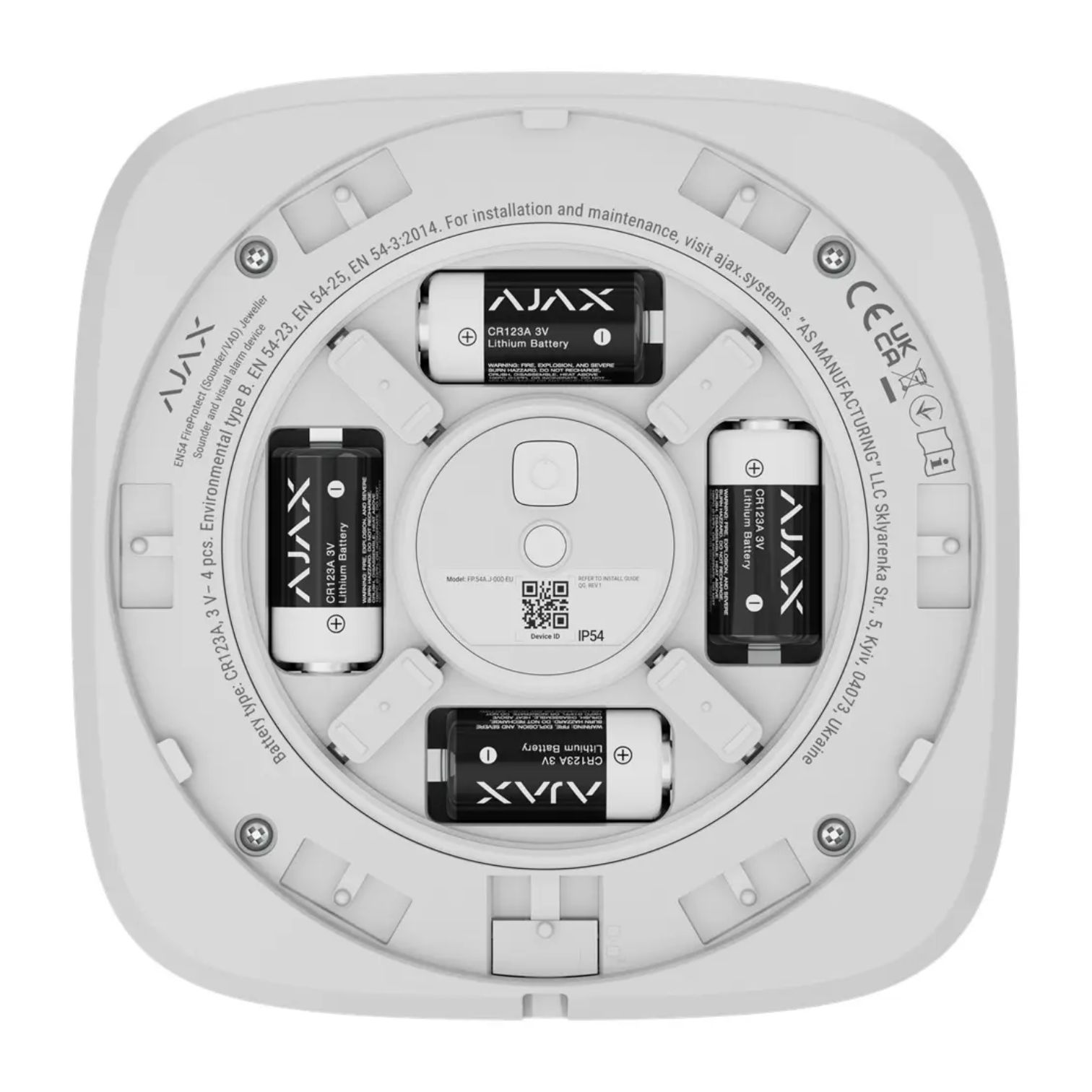 AJAX FireProtect (Sounder) EN54 White - Εικόνα 3 από 5