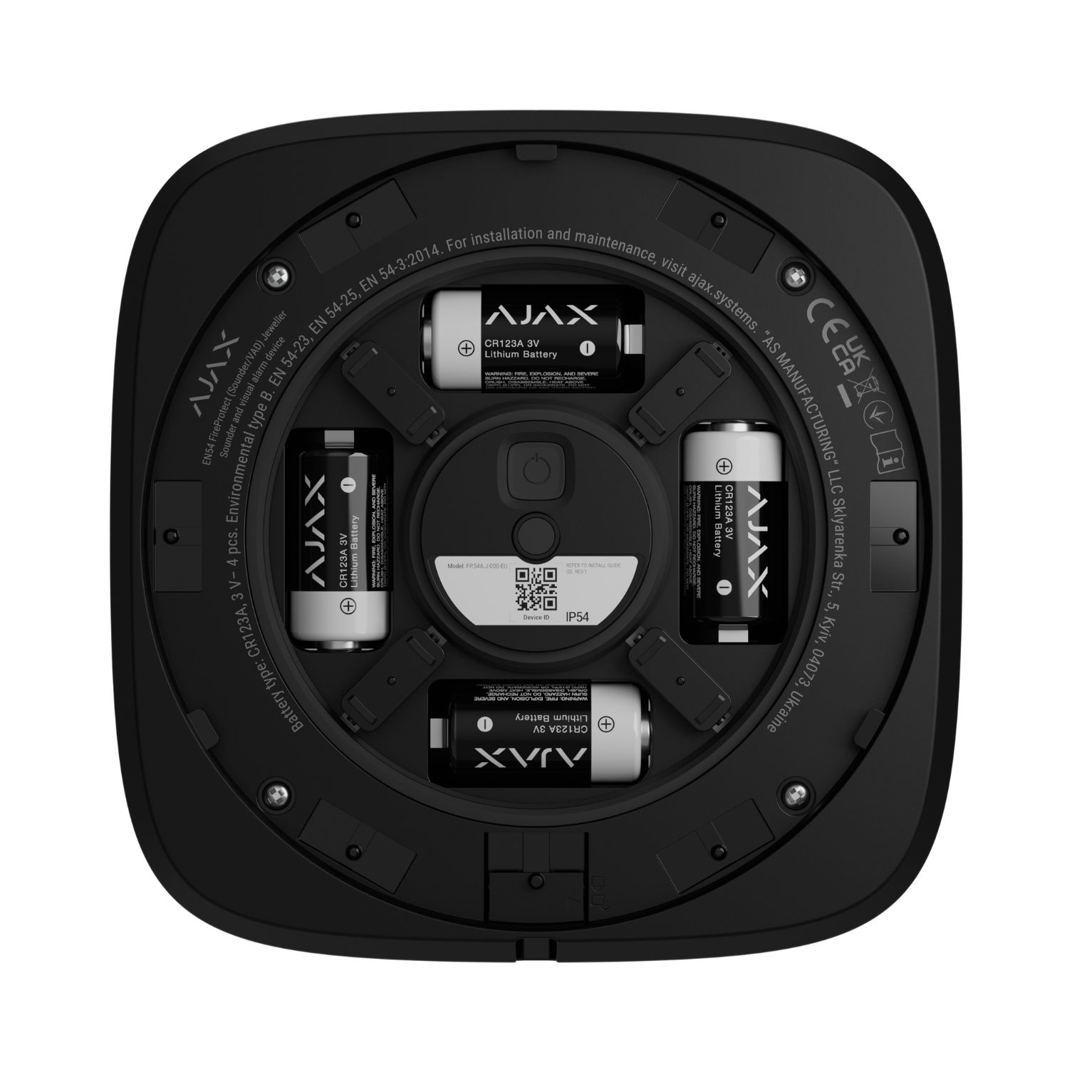 AJAX FireProtect (Sounder) EN54 Black - Εικόνα 3 από 5