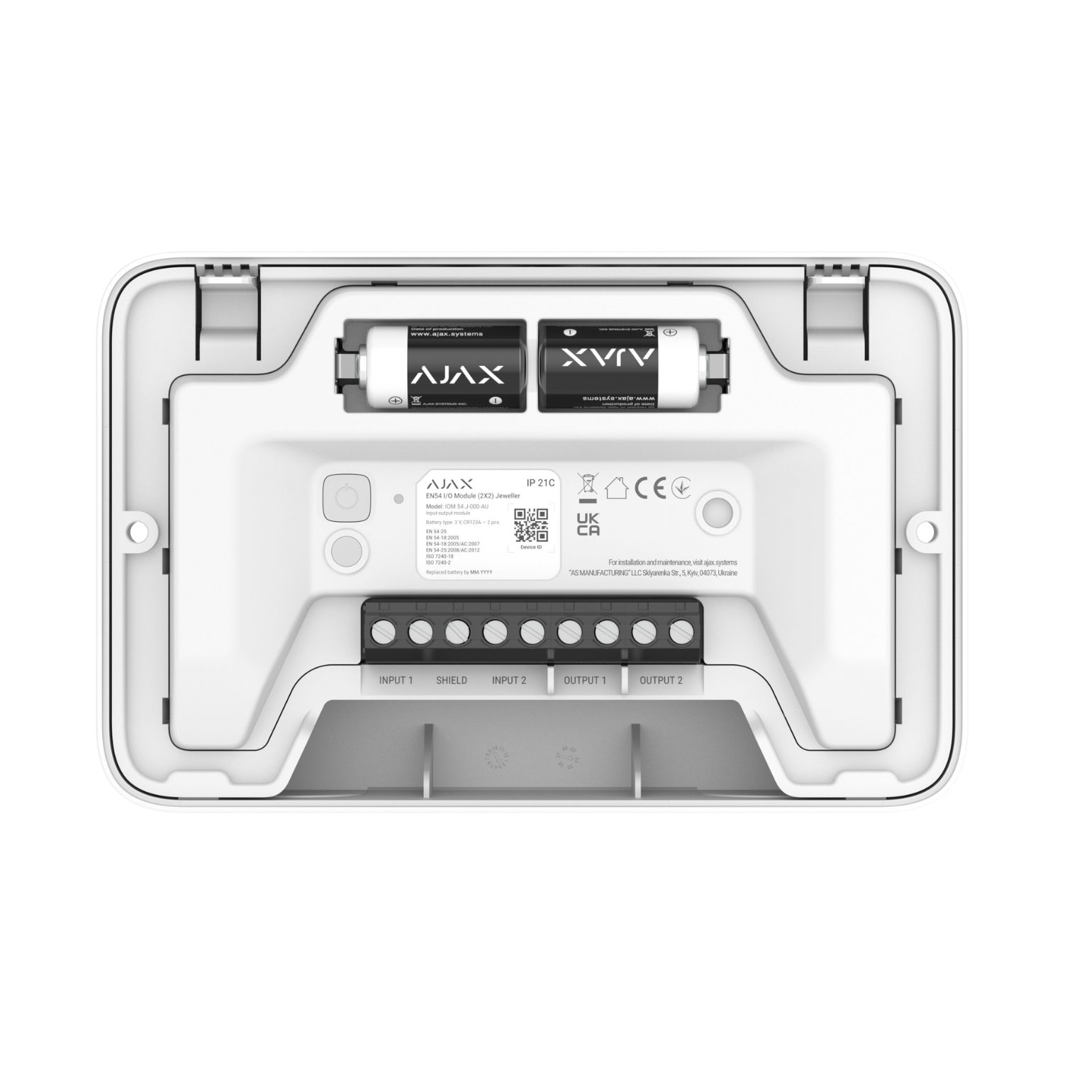 AJAX I/O Module (2X2) EN54 White - Εικόνα 3 από 4