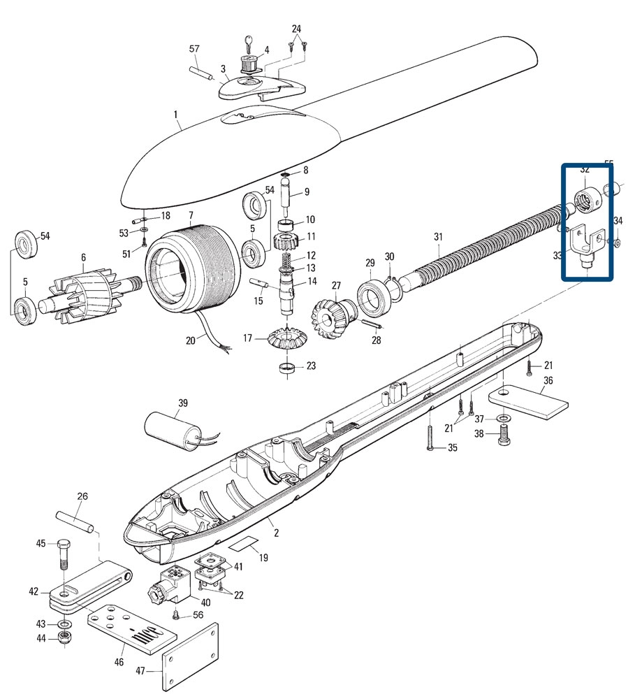 Nice PRPL05A - Σετ Παξιμάδι & Πιρούνι Βίδας για Μηχανισμό PLUTO5015 - Εικόνα 2 από 2