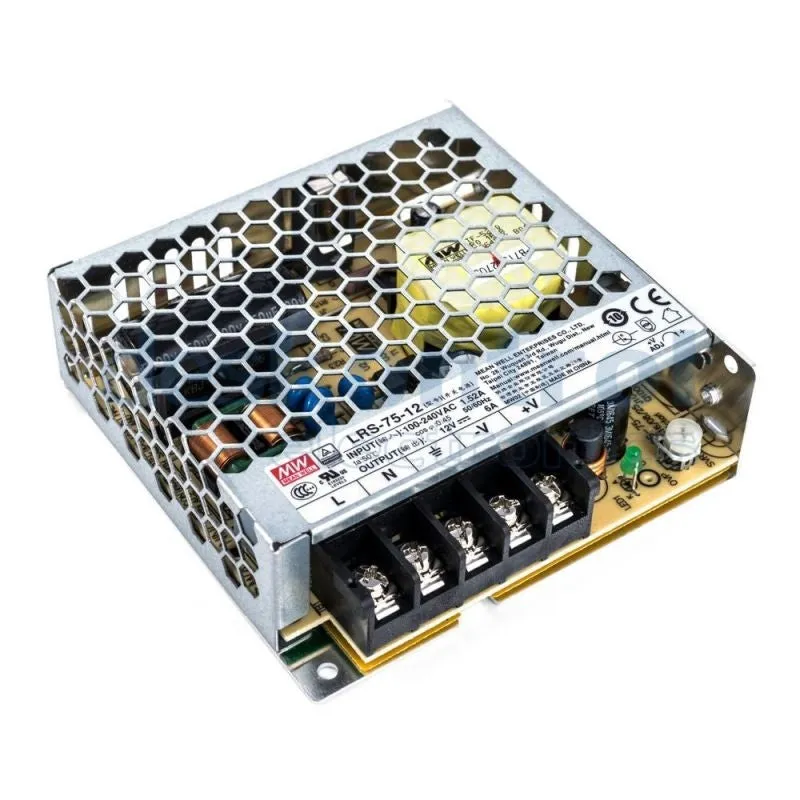 Meanwell LRS-75-12 12V 6A OPEN FRAME POWER SUPPLY - Εικόνα 2