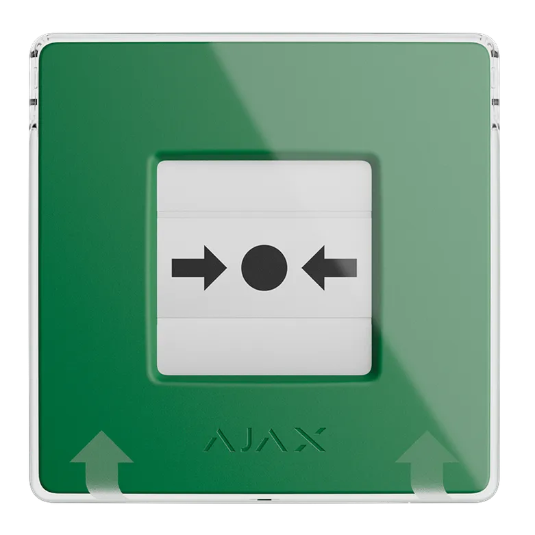 AJAX - MANUAL CALL POINT (GREEN) Ασύρματο μπουτόν επίτοιχης τοποθέτησης για χειροκίνητη αναγγελία συναγερμού και χρήση σεναρίων αυτοματισμού, σε πράσινο χρώμα - Εικόνα 2 από 3