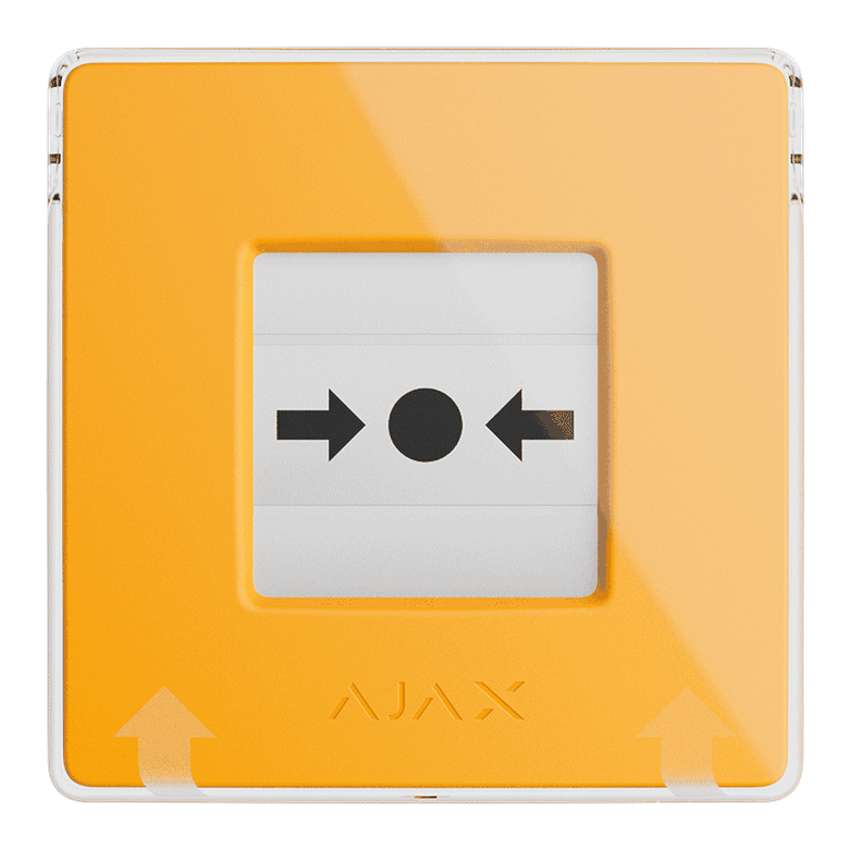 AJAX - MANUAL CALL POINT (YELLOW) Ασύρματο μπουτόν επίτοιχης τοποθέτησης για χειροκίνητη αναγγελία συναγερμού και χρήση σεναρίων αυτοματισμού, σε κίτρινο χρώμα - Εικόνα 3 από 3