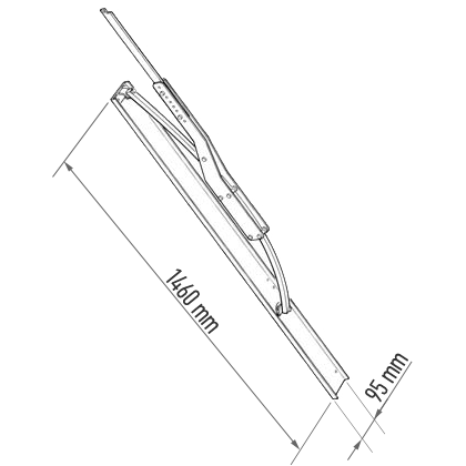 Nice SPA5 - Βραχίονας επέκτασης με ρουλεμάν για πόρτα οροφής - Εικόνα 2 από 3