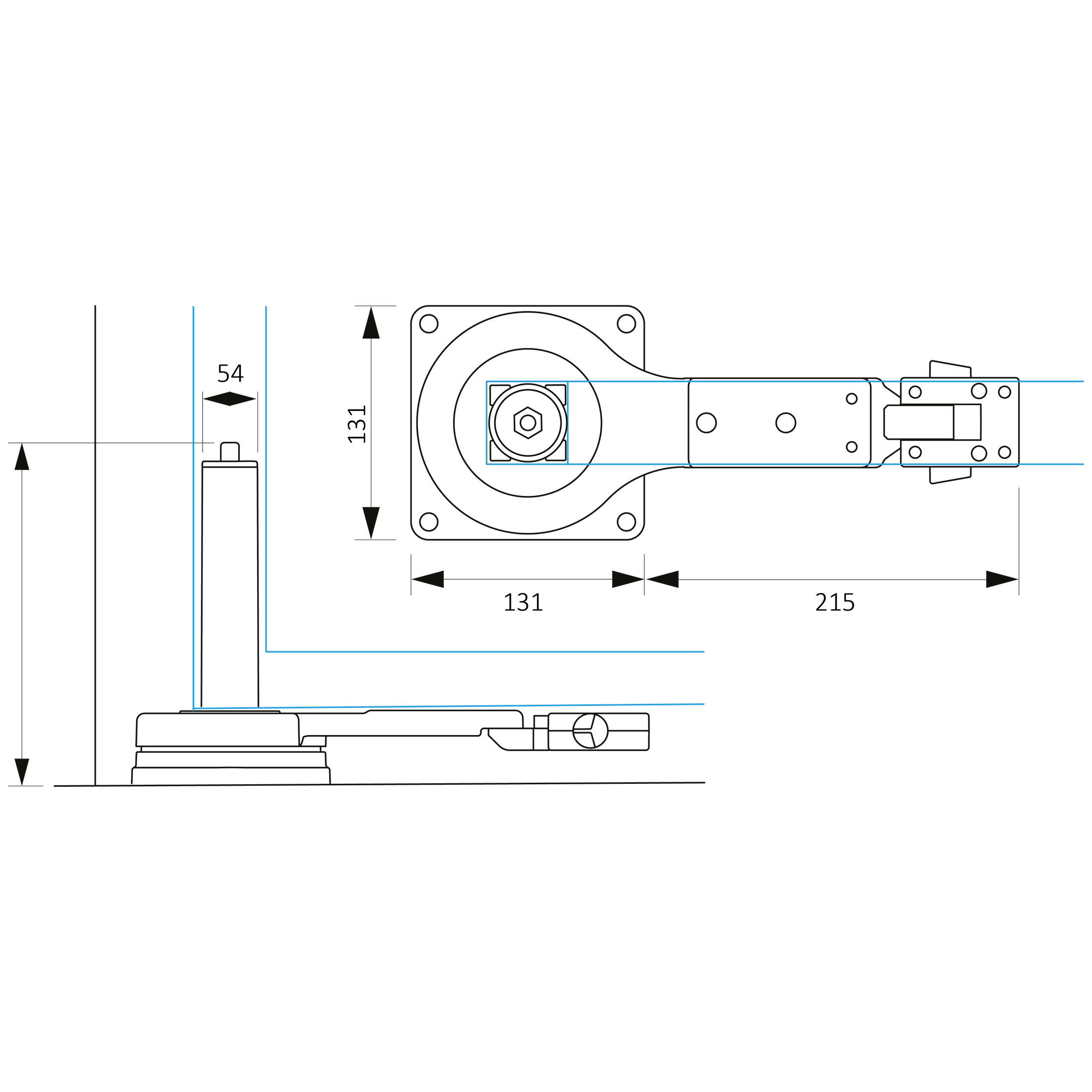 Nice OLTRE 1824 - Κρυφός Μηχανισμός 24V για ανοιγόμενες πόρτες - Εικόνα 3 από 4