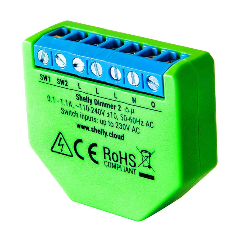Shelly Dimmer 2​ - Dimmer Με ή Χωρίς Ουδέτερο 230v Και Μέτρηση Κατανάλωσης - Εικόνα 2 από 5