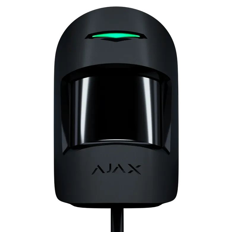 AJAX - MOTION PROTECT PLUS FIBRA BLACK Ενσύρματος ανιχνευτής FIBRA, PIR, Μicrowave &amp; Pet Friendly (20kg) σε μαύρο χρώμα