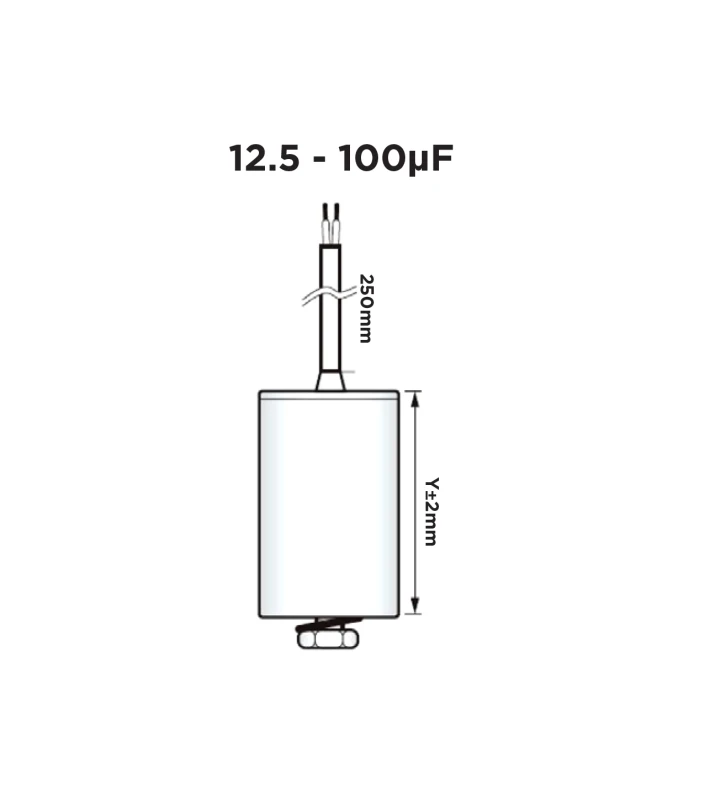 Πυκνωτής μόνιμης λειτουργίας καλωδίου 14μF 450VAC CBB - Εικόνα 2 από 3