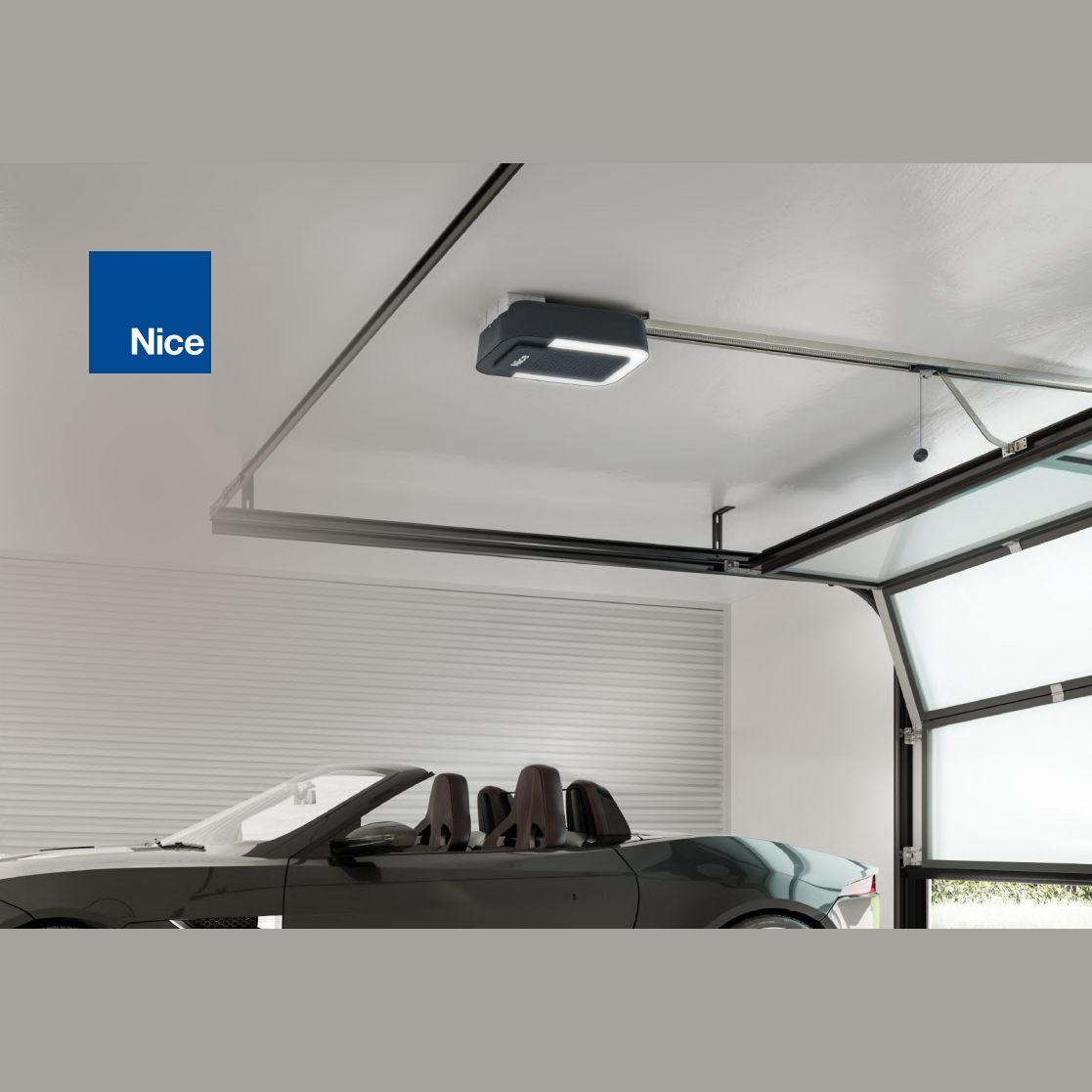 Nice SPIDER 800 (Basic Kit Μονοκόμματος Ιμάντα) - Σετ μηχανισμός γκαραζόπορτας οροφής έως 12,6 m² - Εικόνα 8 από 10