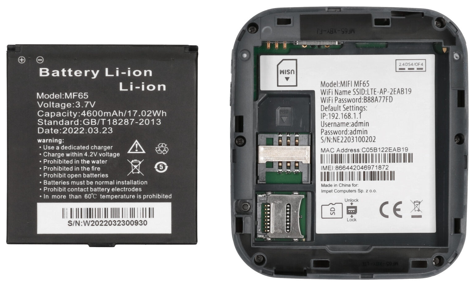 Nice HUBPOWERBANK - Φορητό powerbank - router 3G/4G (LTE) με τροφοδοσία USB - Εικόνα 5 από 5