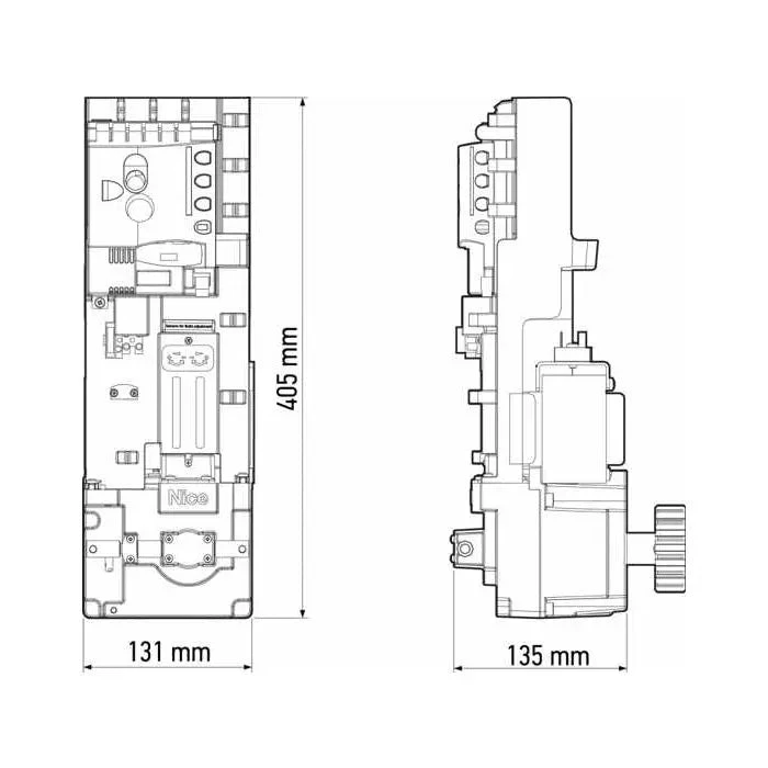 Nice NAKED SLIDING 400 (NKSL400) - Κρυφό Μοτερ συρόμενης γκαραζόπορτας - Εικόνα 4 από 7