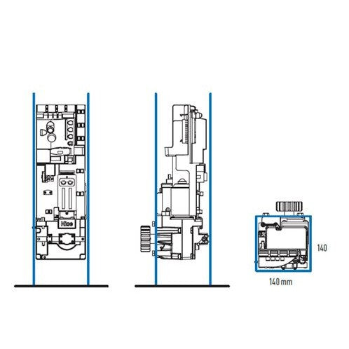 Nice NAKED SLIDING 400 (NKSL400) - Κρυφό Μοτερ συρόμενης γκαραζόπορτας - Εικόνα 7 από 7
