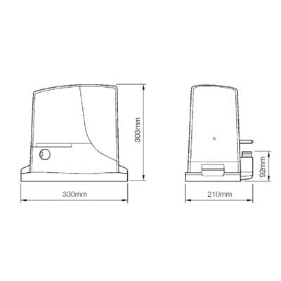 Nice ROBUS 1000 (Premium Kit) - Μοτερ Συρόμενης Γκαραζόπορτας - Εικόνα 3