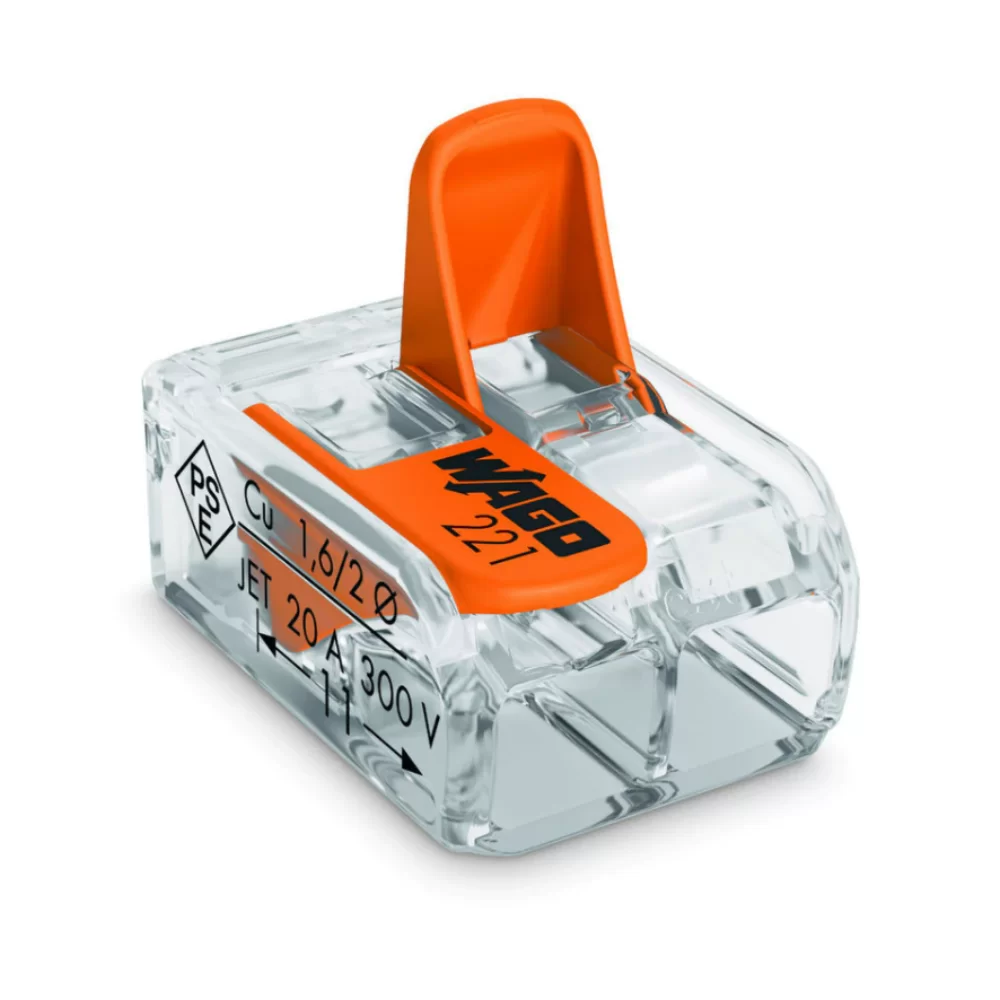 WAGO 221-412 - Κλέμμα Ταχείας Σύνδεσης 2x4mm² για Πολύκλωνο Αγωγό - Εικόνα 3