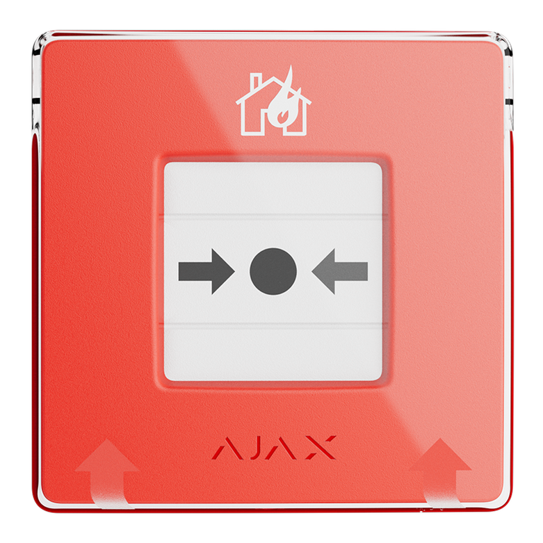 AJAX - MANUAL CALL POINT (RED) Ασύρματο μπουτόν επίτοιχης τοποθέτησης για χειροκίνητη αναγγελία συναγερμού φωτιάς, σε κόκκινο χρώμα - 5