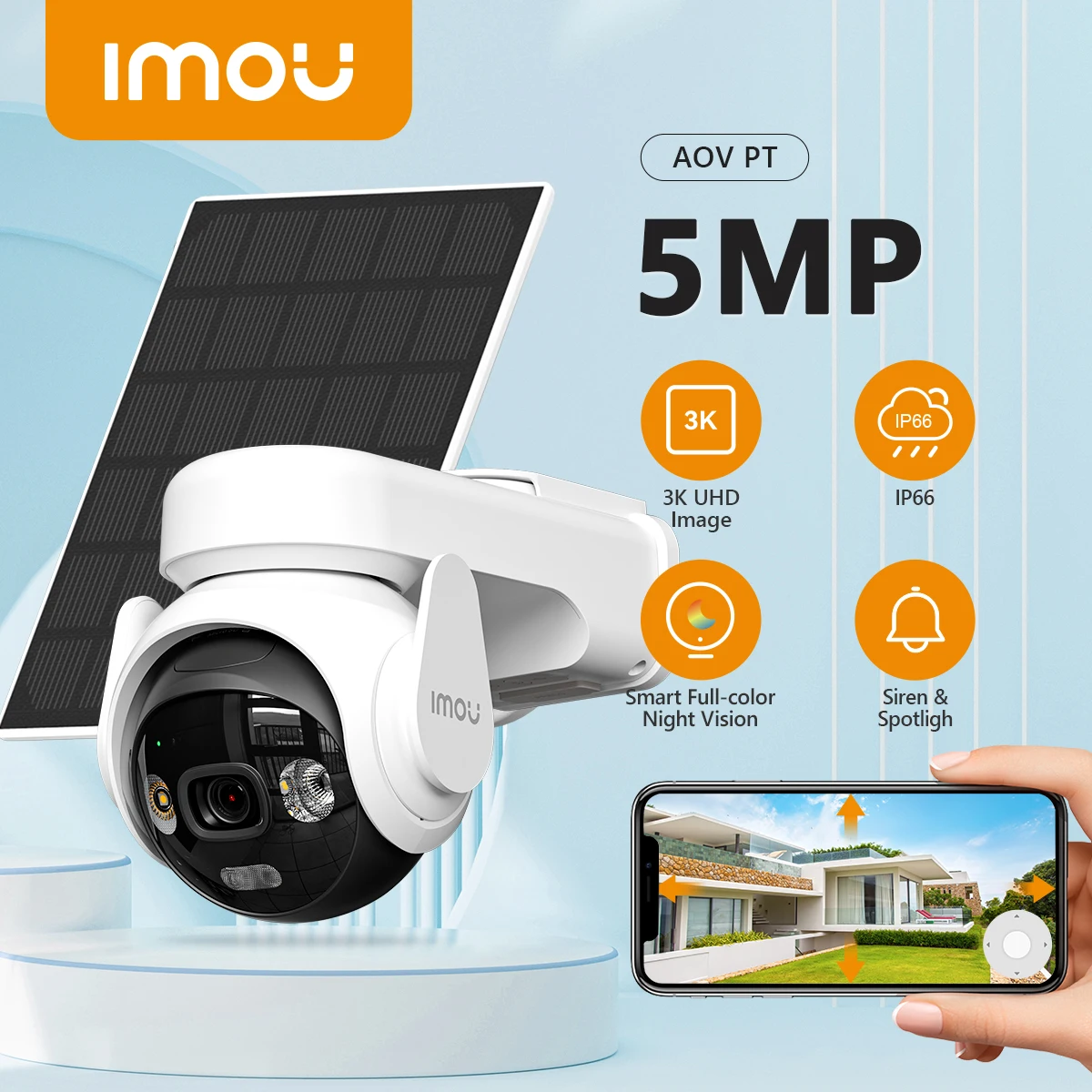 IMOU AOV PT 5MP 4G & Wi-Fi (IPC-B7ED-5M1TEA-EU/FSP14) - Κάμερα Ασφαλείας με ηλιακό πανελ - Εικόνα 2