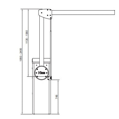 Nice XBA11 - 90° αρθωτή σύνδεση για μπάρες - Εικόνα 2 από 4