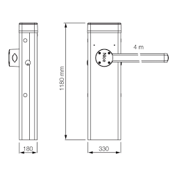 Nice S4BAR INOX Σετ Μπάρα Ελέγχου Κυκλοφορίας με 4m Κοντάρι - Εικόνα 4