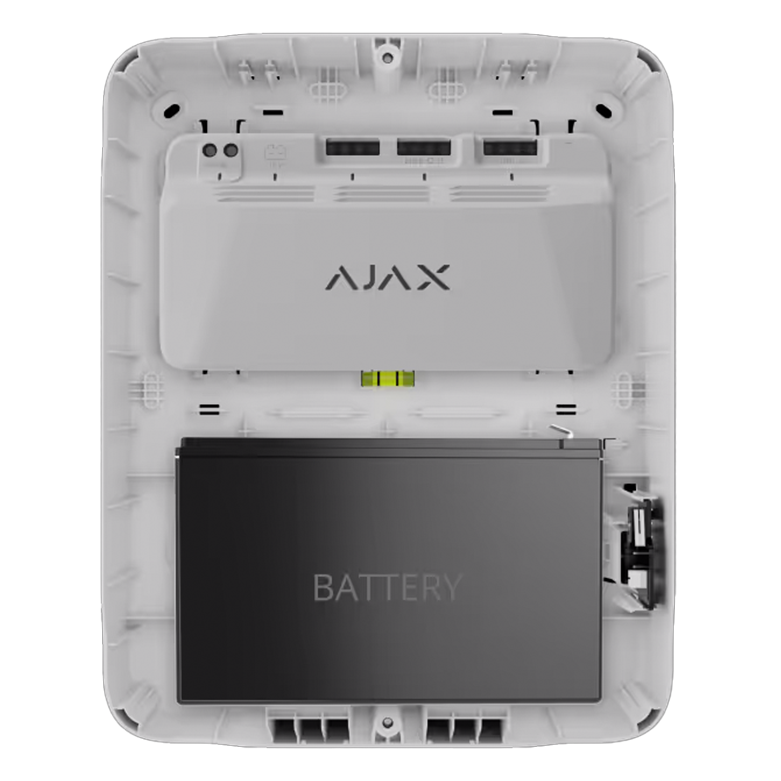 AJAX - CASE C (260) WHITE Κουτί διακλάδωσης μιας θέσης με υποδοχή για μια μπαταρία, για ασφαλή ενσύρματη σύνδεση συσκευών Ajax Fibra, σε λευκό χρώμα - Εικόνα 2 από 3