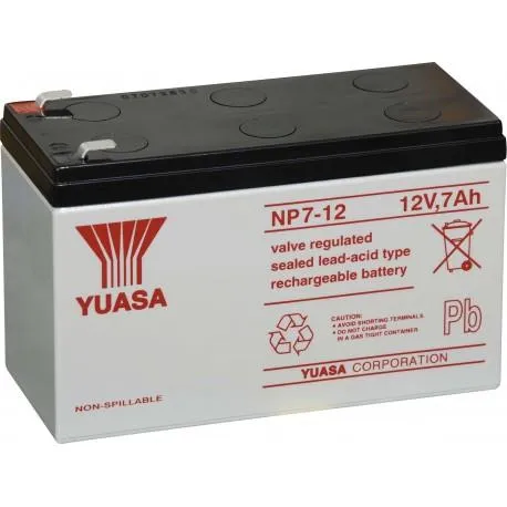YUASA - BATTERY 12V 7AH Επαναφορτιζόμενη μπαταρία 12V / 7Ah - Εικόνα 2
