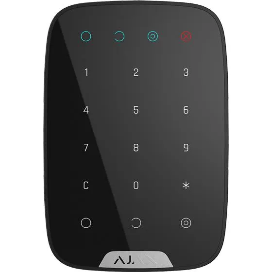AJAX - KEYPAD BLACK Ασύματο πληκτρολόγιο αφής, σε μαύρο χρώμα - Εικόνα 2 από 3