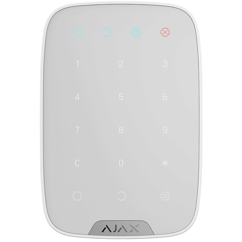 AJAX - KEYPAD WHITE Ασύρματο πληκτρολόγιο αφής, σε λευκό χρώμα - Εικόνα 2