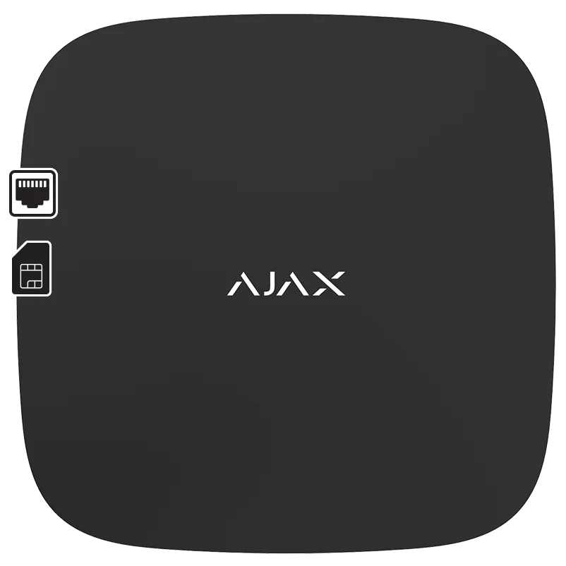 AJAX - HUB BLACK Ασύρματη κεντρική μονάδα GSM/GPRS και Ethernet , σε μαύρο χρώμα - Εικόνα 2 από 3