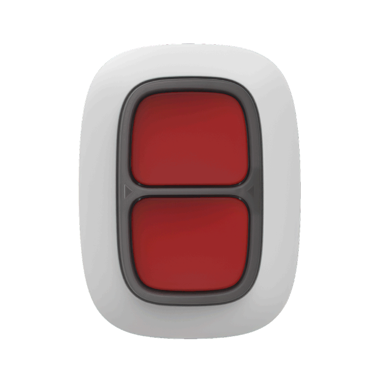 AJAX - DOUBLE BUTTON WHITE Ασύρματο μπουτόν πανικού δύο πλήκτρων, σε λευκό χρώμα - Εικόνα 2 από 2