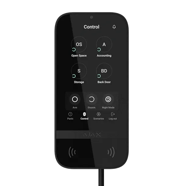 AJAX - KEYPAD TOUCHSCREEN BLACK FIBRA - Εικόνα 1