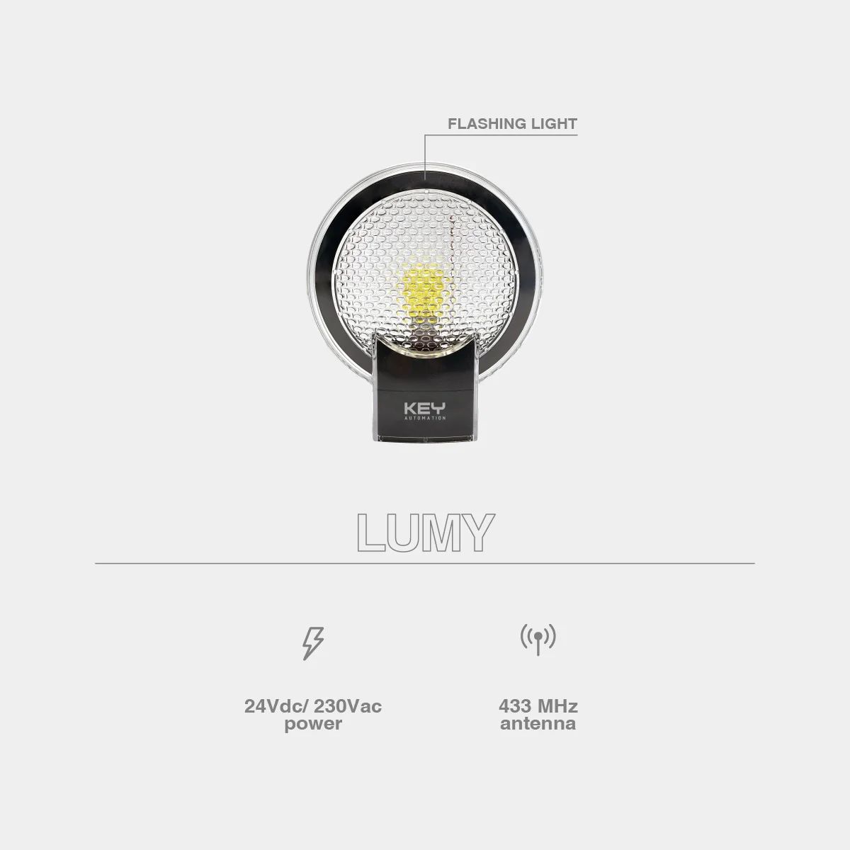 KEY AUTOMATION LUMY24 - Φάρος LED 24V με ενσωματωμένη κεραία - Εικόνα 2