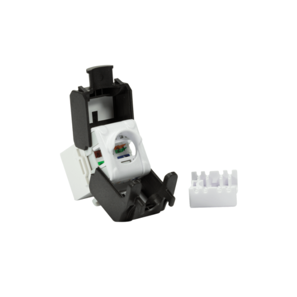 KEYSTONE JACK RJ45 UTP CAT 6 TOOLESS 180° ΜΑΥΡΟ ΜΕ UL KJ6-10 SUT - Εικόνα 1