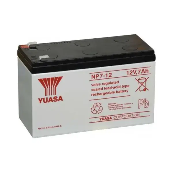YUASA - BATTERY 12V 7AH Επαναφορτιζόμενη μπαταρία 12V / 7Ah - Εικόνα 1