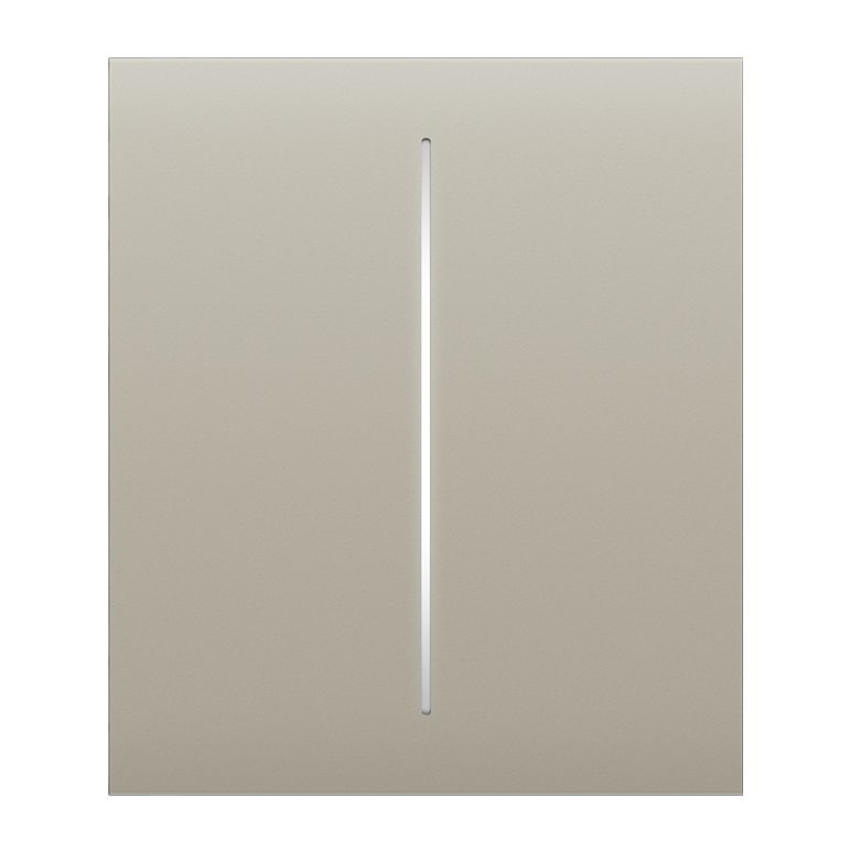 AJAX - CENTER BUTTON (2-GANG) IVORY Κεντρική πρόσοψη για πλαίσιο (Frame) 3, 4 ή 5 θέσεων ασύρματου διπλού διακόπτη ελέγχου φωτισμού, σε κρεμ χρώμα - Εικόνα 1