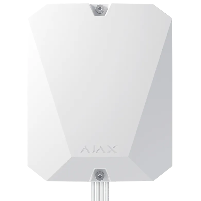 AJAX - HUB HYBRID (4G) FIBRA WHITE Πίνακας συναγερμού FIBRA (4G), 8 ΒUS γραμμές, 100 συσκευές και 3 κανάλια επικοινωνίας σε λευκό χρώμα - Εικόνα 1