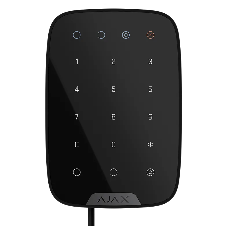 AJAX - KEYPAD FIBRA BLACK Ενσύρματο πληκτρολόγιο FIBRA, σε μαύρο χρώμα - Εικόνα 1