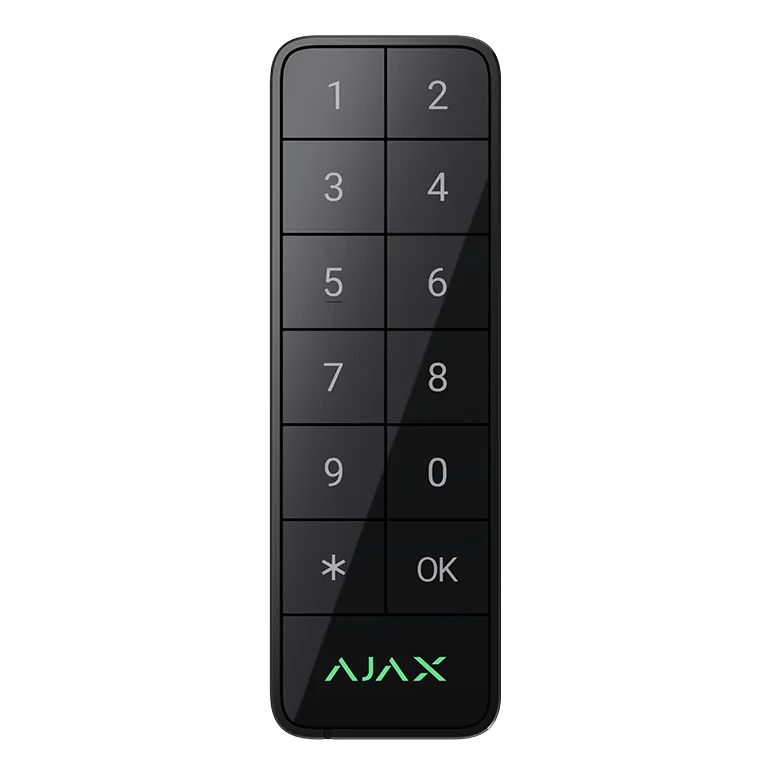 AJAX - KEYPAD OUTDOOR BLACK FIBRA Ενσύρματο πληκτρολόγιο Fibra εξωτερικού χώρου IP65, σε μαύρο χρώμα - Εικόνα 1