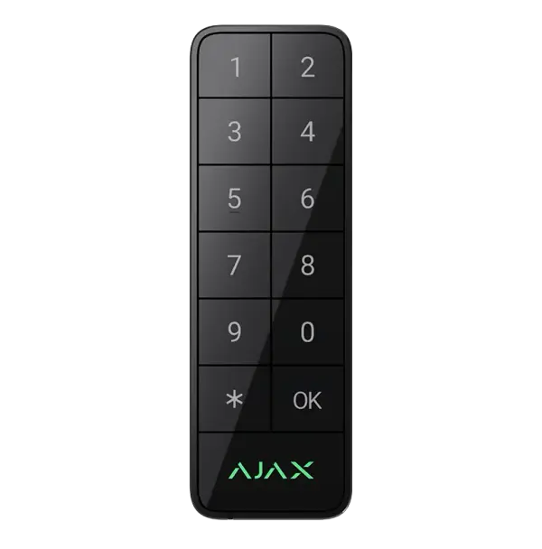 AJAX - KEYPAD OUTDOOR BLACK FIBRA Ενσύρματο πληκτρολόγιο Fibra εξωτερικού χώρου IP65, σε μαύρο χρώμα - Εικόνα 1