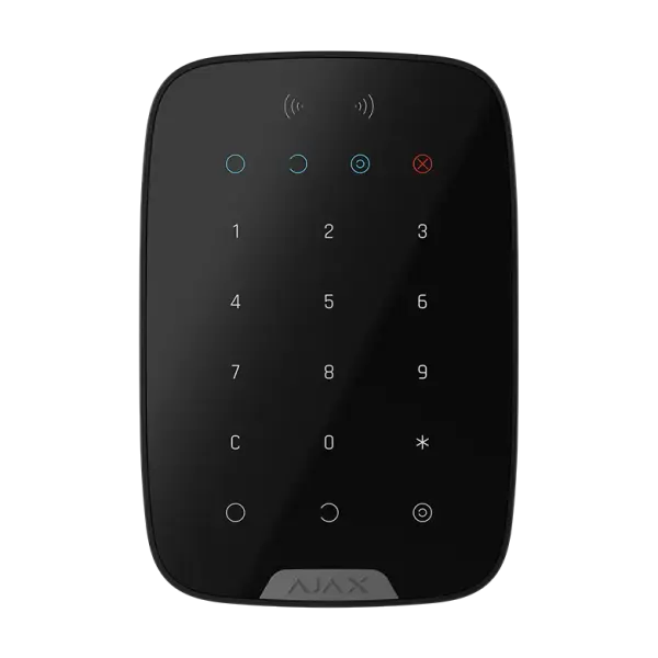 AJAX - KEYPAD PLUS SUPERIOR BLACK Ασύρματο πληκτρολόγιο αφής SUPERIOR, με ενσωματωμένο Proximity Reader, σε μαύρο χρώμα - Εικόνα 1