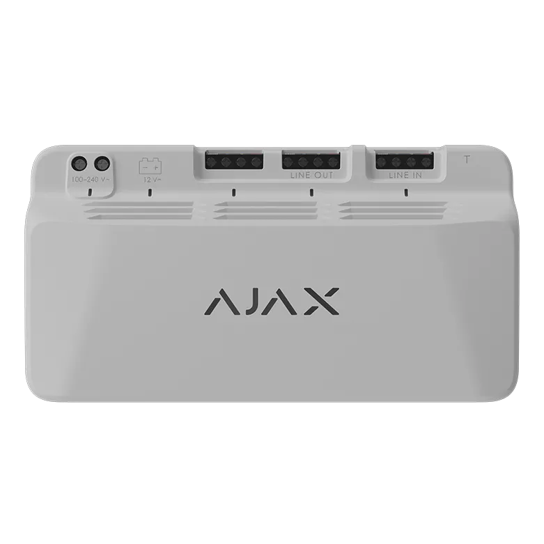 AJAX - LINESUPPLY FIBRA 45W WHITE Τροφοδοτικό 45W για ενίσχυση τροφοδοσίας συσκευών Fibra - Εικόνα 1