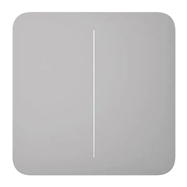 AJAX - SOLO BUTTON (2-GANG) FOG Πρόσοψη δύο θέσεων για ασύρματο διακόπτη ελέγχου φωτισμού, σε σταχτί χρώμα - Εικόνα 1