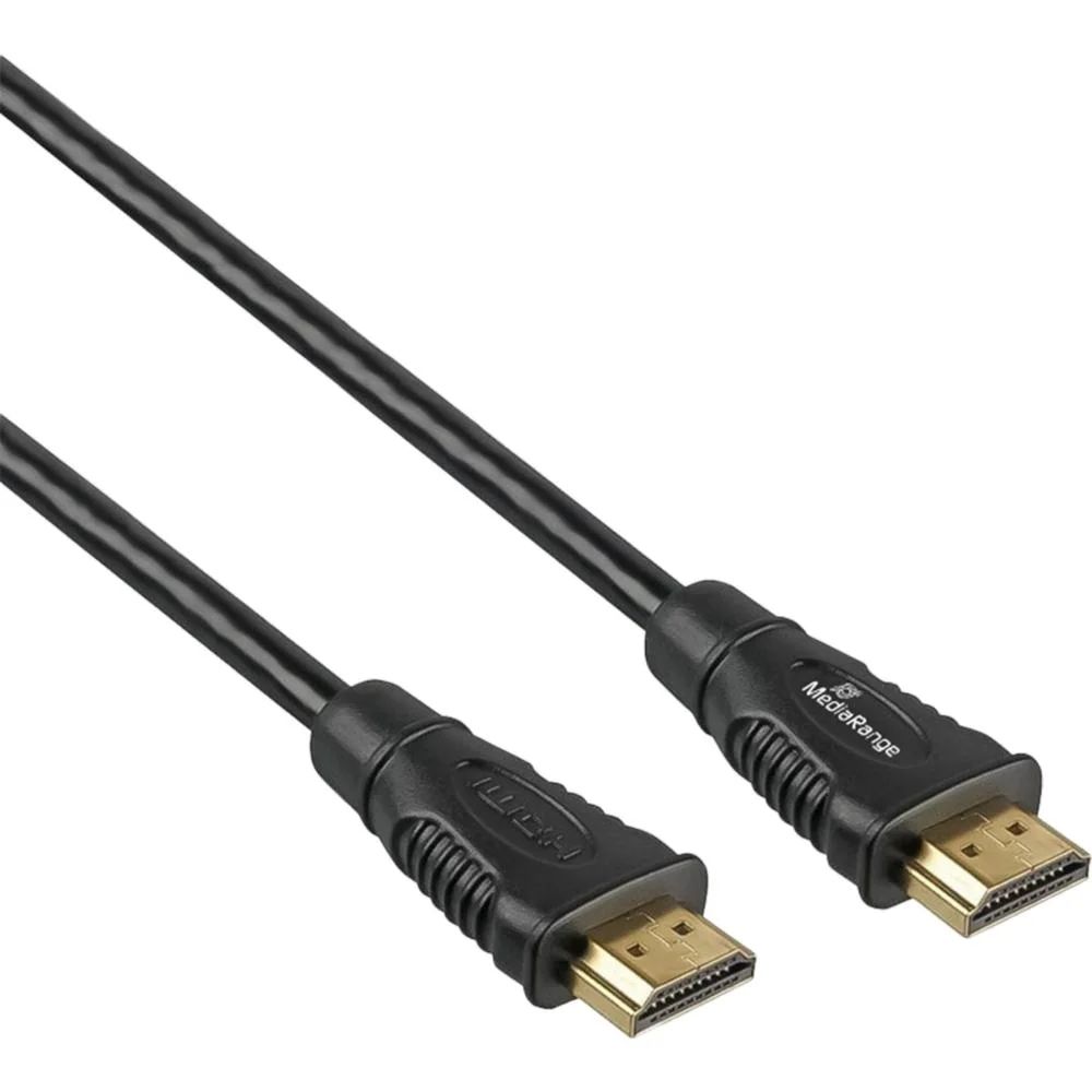 MediaRange HDMI Premium High Speed with Ethernet Cable, Ver. 2.0, 18 Gbps Ver. 2.1, 4k@60Hz, 2.0m, Black (MRCS247) - Εικόνα 1