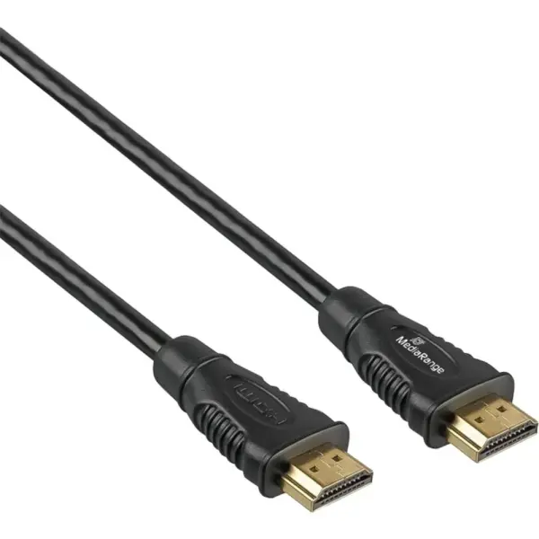 MediaRange HDMI Premium High Speed with Ethernet Cable, Ver. 2.0, 18 Gbps Ver. 2.1, 4k@60Hz, 2.0m, Black (MRCS247) - Εικόνα 1