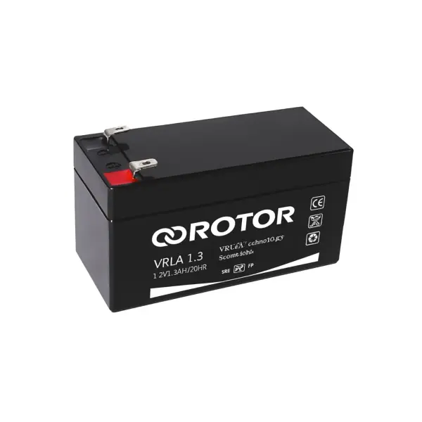 ROTOR - BATTERY 12V 1.3AH Επαναφορτιζόμενη μπαταρία μολύβδου 12V / 1,3Ah - Εικόνα 1