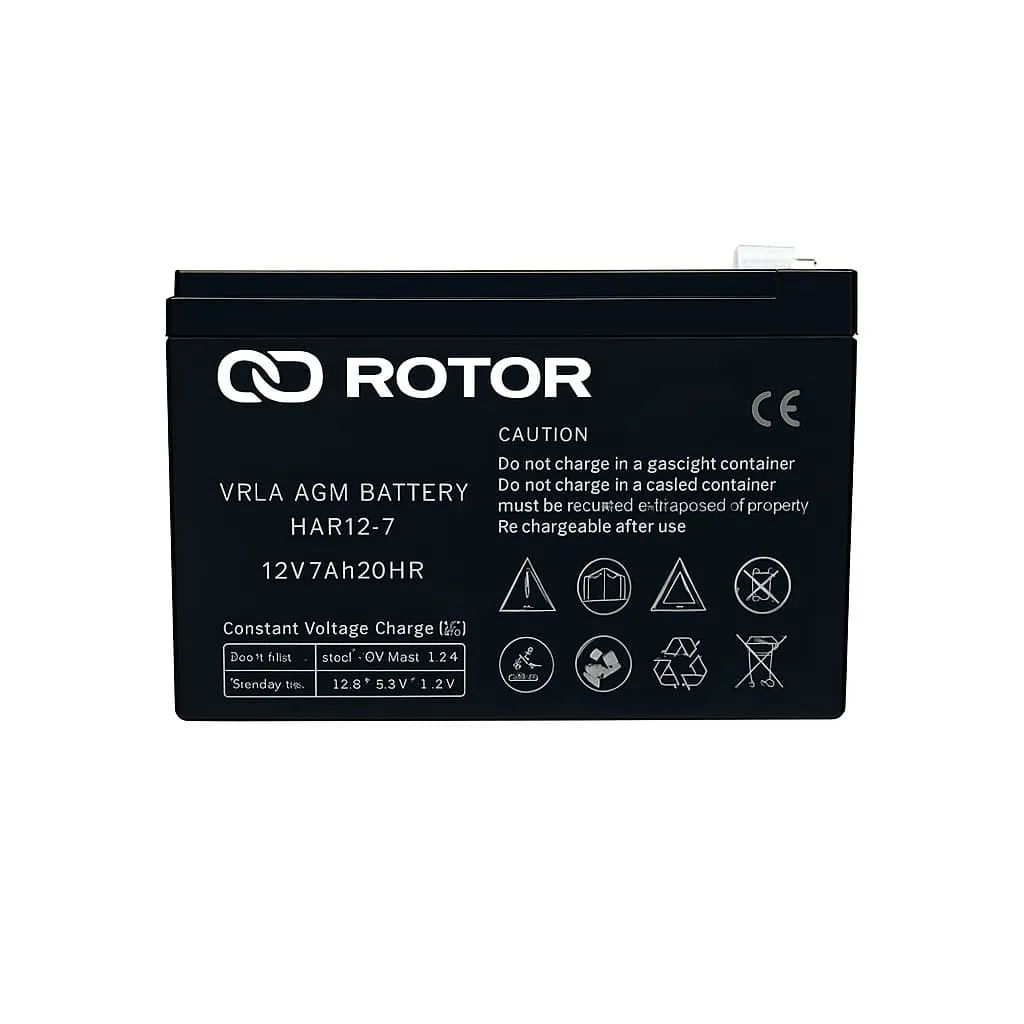 ROTOR - BATTERY 12V 7.2AH Επαναφορτιζόμενη μπαταρία μολύβδου 12V / 7.2Ah - Εικόνα 1