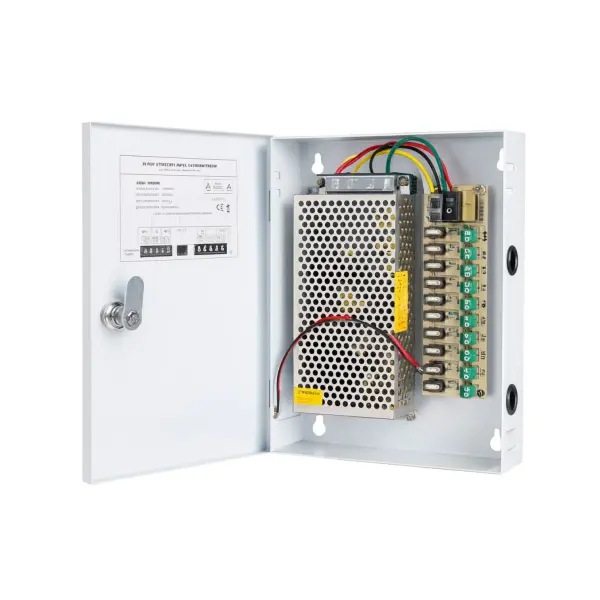 ROTOR Τροφοδοτικό 12V/10A με 9 εξόδους και μεταλλικό κουτί - Εικόνα 1