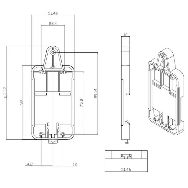 Sonoff DR DIN Rail Tray - Θήκη Διακοπτών Ασφαλείας για Ράγα - Εικόνα 3