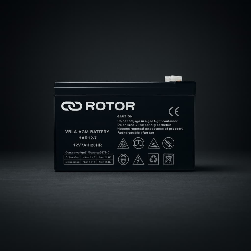 ROTOR - BATTERY 12V 7.2AH Επαναφορτιζόμενη μπαταρία μολύβδου 12V / 7.2Ah - Εικόνα 2