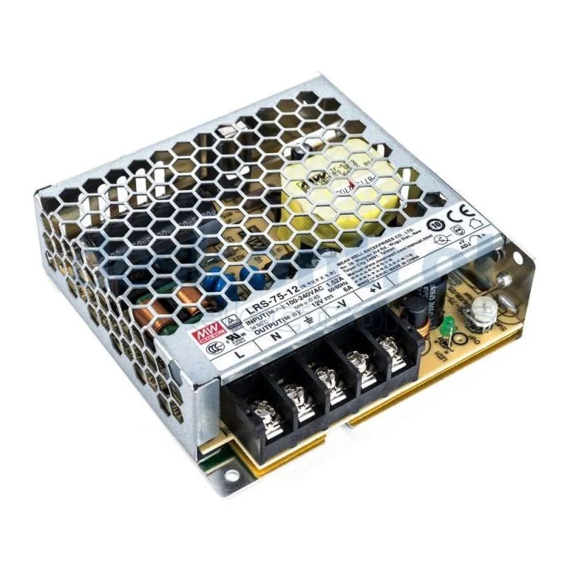 Meanwell LRS-75-12 12V 6A OPEN FRAME POWER SUPPLY - Εικόνα 2